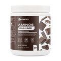 Container of chocolate-flavored aminos supplement from Kinobody