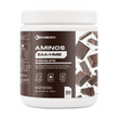 Container of chocolate-flavored aminos supplement from Kinobody