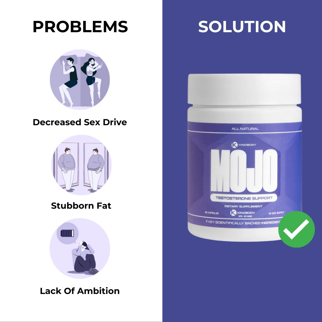Comparison of problems and a supplement solution labeled 'MOJO' for various issues.