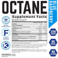 Supplement facts for Blue Raspberry flavor of Octane energy drink.