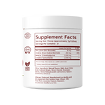 Container of dietary supplement with supplement facts label.