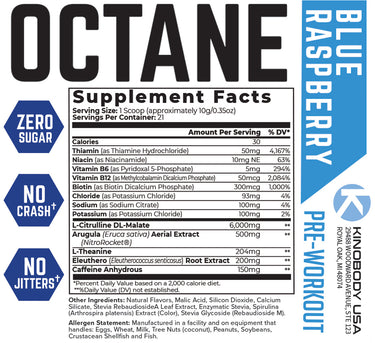 Test Product (Kino Octane Pre-Workout: Improve Workout Performance & Energy)