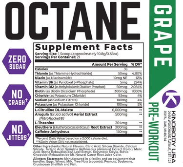 Test Product (Kino Octane Pre-Workout: Improve Workout Performance & Energy)