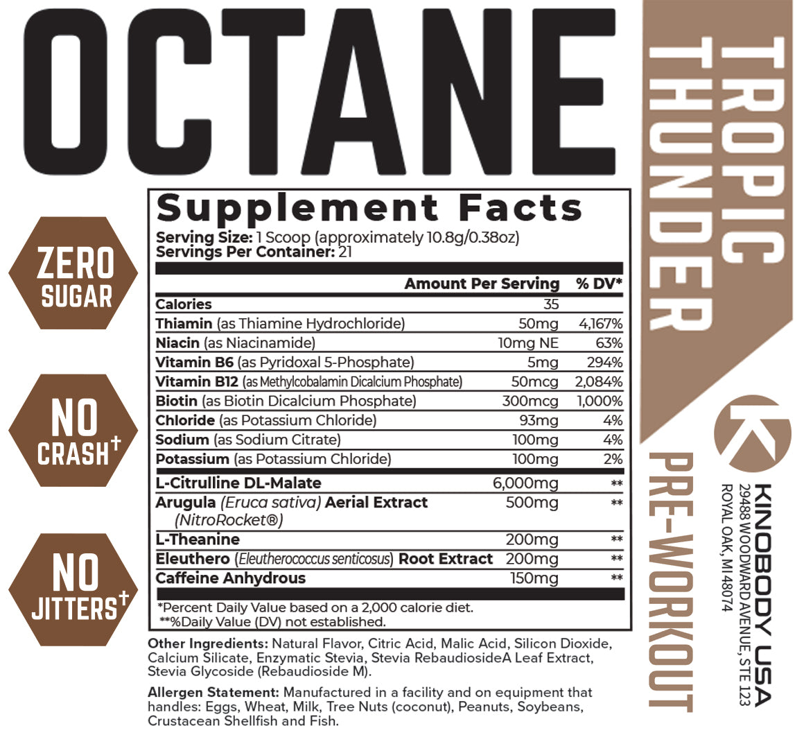 Test Product (Kino Octane Pre-Workout: Improve Workout Performance & Energy)